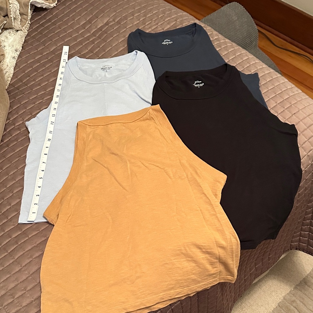 J.Crew organic slub, cut out tank top